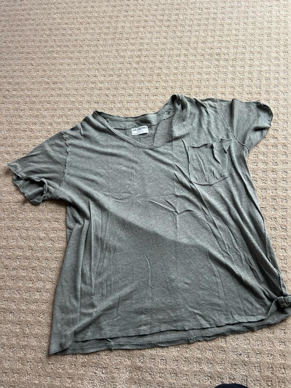 We The Free muted green heather tee